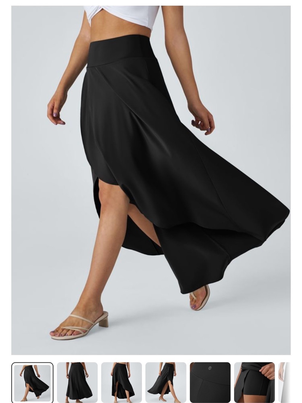 Halara NWT High-Waist Asymmetrical Maxi Skirt 2X Athleisure Resort Dance